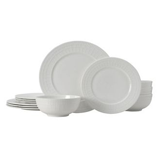 Mikasa Lux 12 pc Bone China Dinnerware Set
