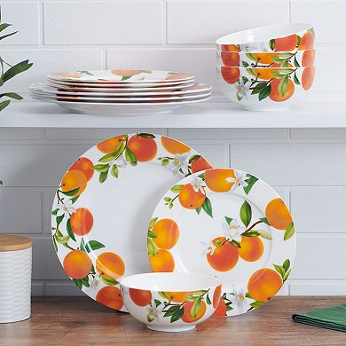 Mikasa Mandarin 12-Piece Bone China Dinnerware Set