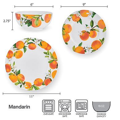 Mikasa Mandarin 12-Piece Bone China Dinnerware Set