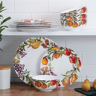 Mikasa Orchard 12-Piece Bone China Dinnerware Set