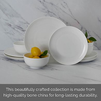 Mikasa Kyler 12-Piece Bone China Dinnerware Set