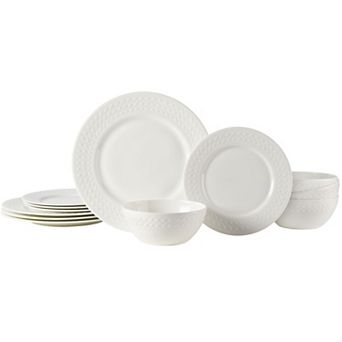 Mikasa Patterson 12 pc Vegan Bone Dinnerware Set