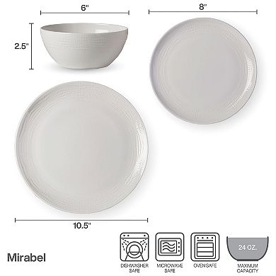 Mikasa Mirabel 12-Piece Vegan Bone Dinnerware Set