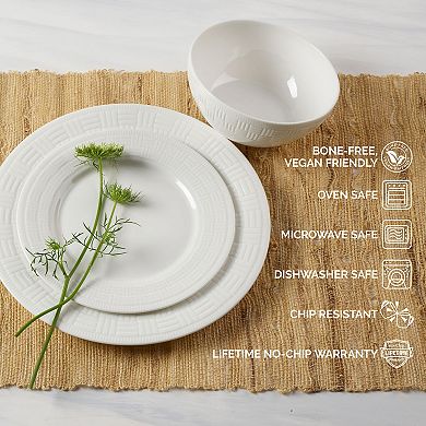 Mikasa Ashlyn 12-Piece Vegan Bone Dinnerware Set