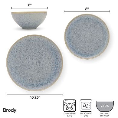 Mikasa Brody 12-Piece Stoneware Dinnerware Set