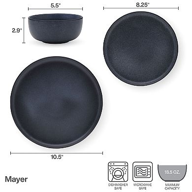 Mikasa Mayer 12-Piece Stoneware Dinner Set