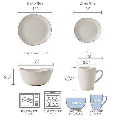 Mikasa Cora White 16-Piece Dinnerware Set