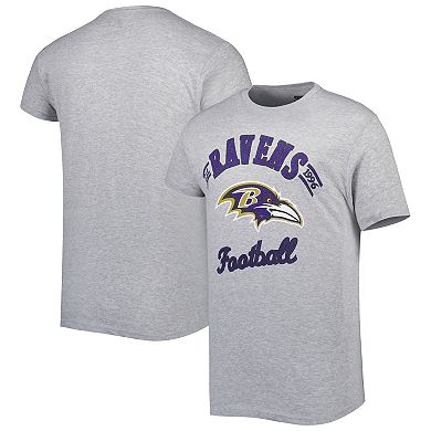 Men's Starter Heathered Gray Baltimore Ravens Prime Time T-Shirt