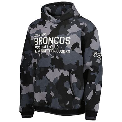 Men's The Wild Collective Black Denver Broncos Camo Pullover Hoodie