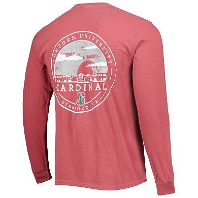 Men's Cardinal Stanford Cardinal Circle Campus Scene Long Sleeve T-Shirt