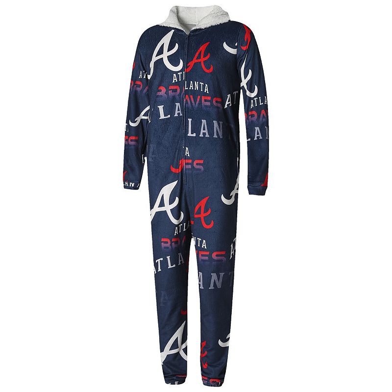 Womens Concepts Sport Navy Atlanta Braves Windfall Union Full-Zip Pajama S