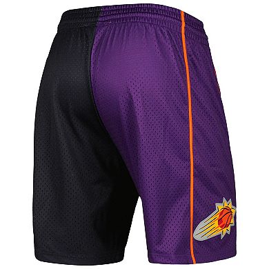 Men's Mitchell & Ness Black/Purple Phoenix Suns Hardwood Classics 2001 Split Swingman Shorts