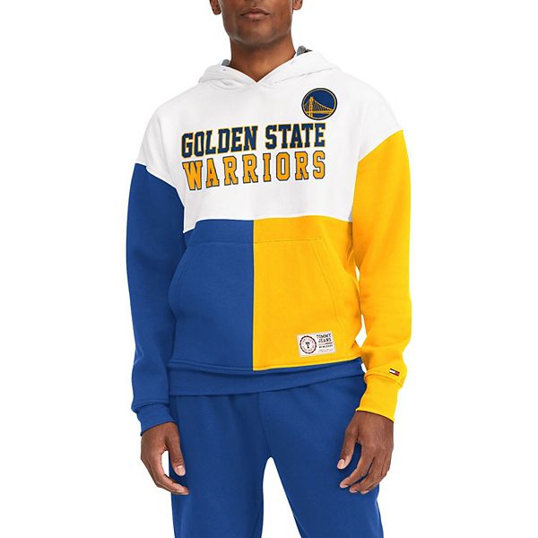 Tommy Jeans Men's White, Royal Golden State Warriors Andrew Split Pullover  Hoodie