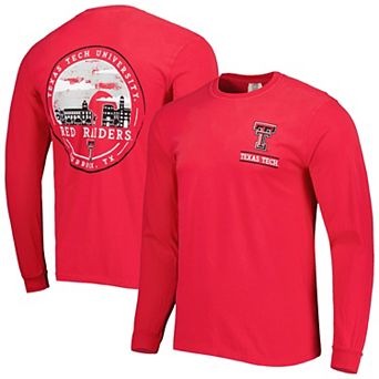Men's Red Texas Tech Red Raiders Circle Campus Scene Long Sleeve T-Shirt