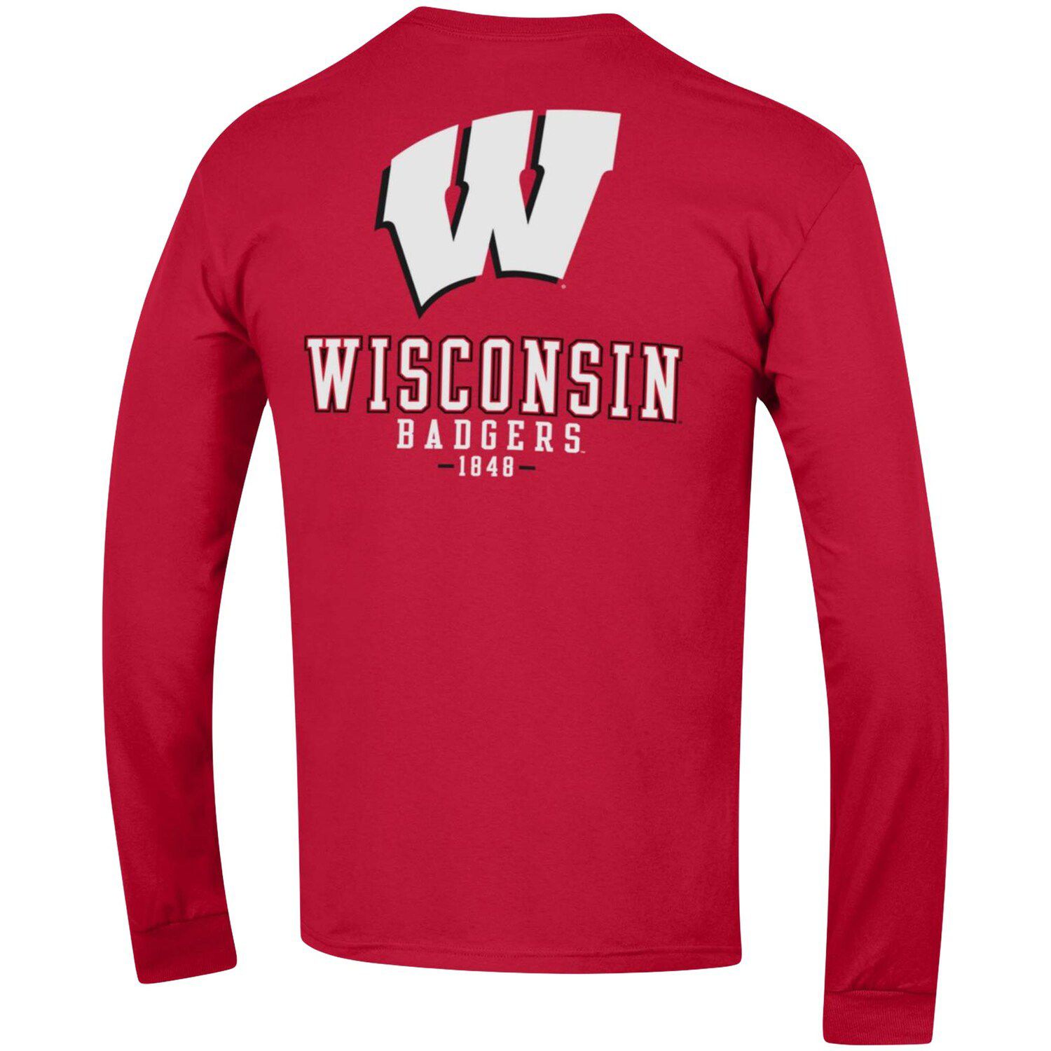 T-shirt Homme Wisconsin Badgers Rouge Et Blanc - Taille M, 100% Coton, Neuf Sans étiquette