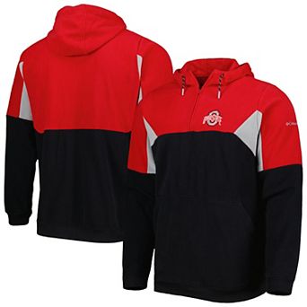 Men's Columbia Black Ohio State Buckeyes Lodge Quarter-Zip Pullover Hoodie