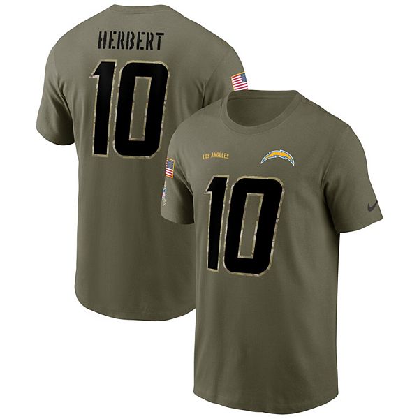 Men's Nike Justin Herbert Olive Los Angeles Chargers 2022 Salute