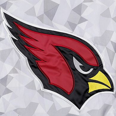 Men's Starter White/Cardinal Arizona Cardinals Thursday Night Gridiron Raglan Half-Zip Hooded Jacket