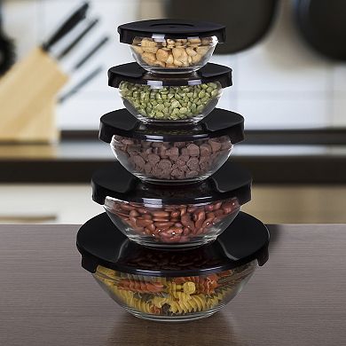 Chef Buddy 10-pc. Glass Mixing Bowl Set