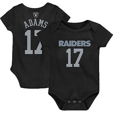 Infant Davante Adams Black Las Vegas Raiders Mainliner Player Name & Number Bodysuit
