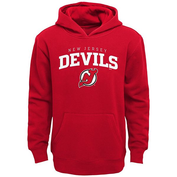 Youth Red New Jersey Devils Team Lock Up Pullover Hoodie