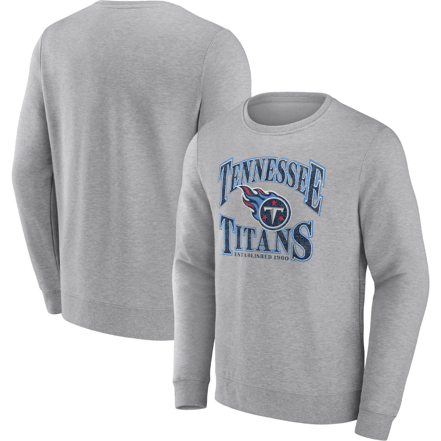 Nike Men's Tennessee Titans Athletic Long Sleeve Raglan T-Shirt - Charcoal & Navy - M (Medium)