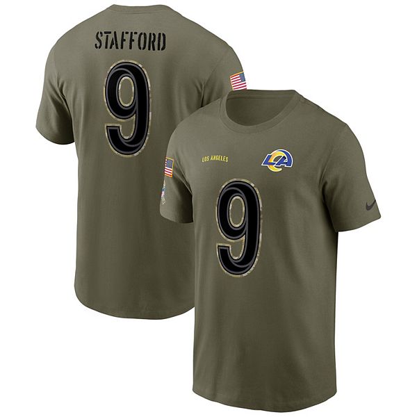 Women's Nike Matthew Stafford White Los Angeles Rams Super Bowl LVI Name &  Number T-Shirt