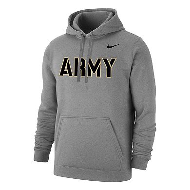 Men's Nike Heather Gray Army Black Knights Logo Club Pullover Hoodie