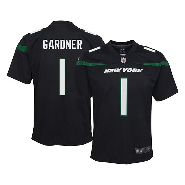 Youth Nike Ahmad Sauce Gardner Black New York Jets Team Game Jersey