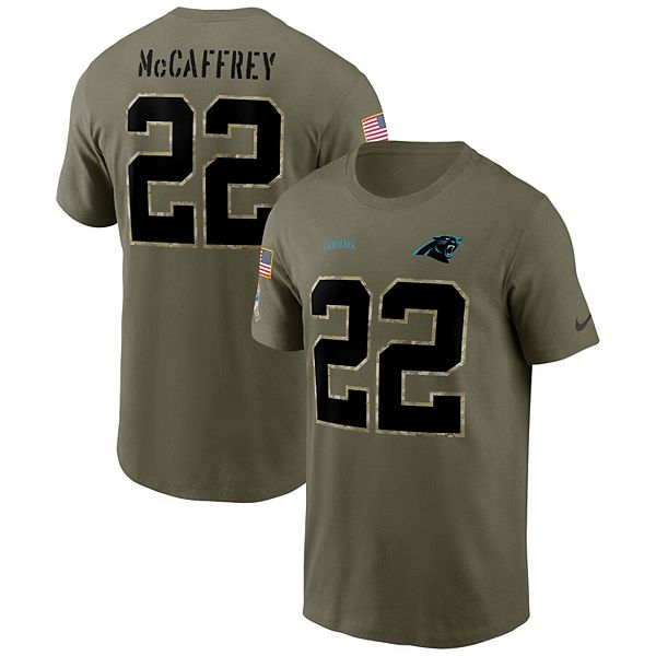 Men's Nike Christian McCaffrey Black Carolina Panthers Name & Number T-Shirt