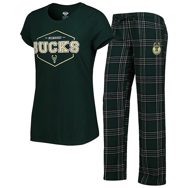 Men's Concepts Sport Green/Heathered Gray Green Bay Packers Troupe T-Shirt & Pants Sleep Set