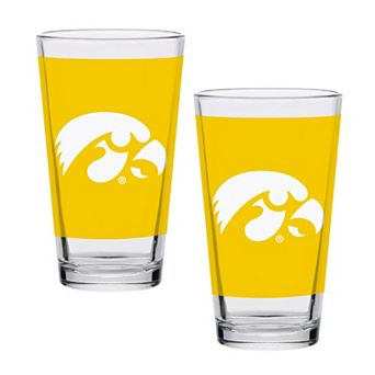 Iowa Hawkeyes Two-Pack Knockout 16oz. Pint Glass Set