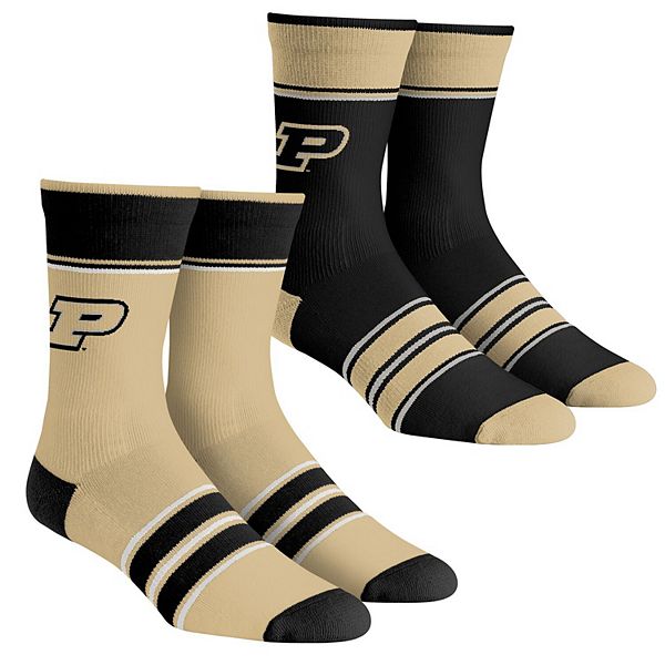 Youth Rock Em Socks Purdue Boilermakers MultiStripe 2Pack Team Crew