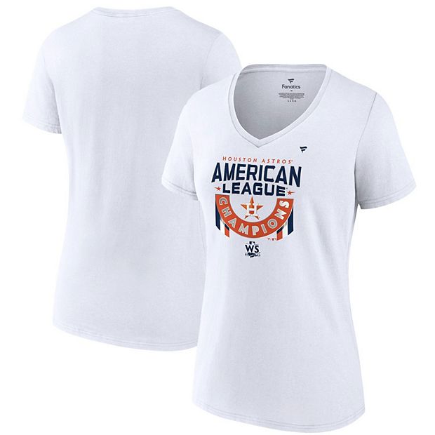 Women's G-III 4Her by Carl Banks White Houston Astros City Graphic V-Neck Fitted T-Shirt Size: Small