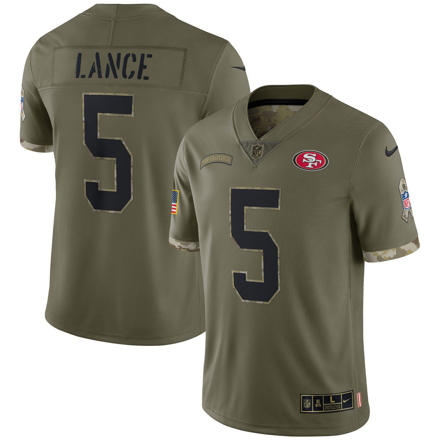 Men's San Francisco 49ers Trey Lance Nike Gray Atmosphere Fashion