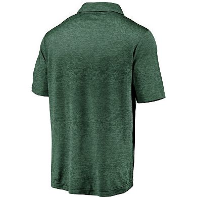 Men's Fanatics Branded Green Miami Hurricanes Primary Logo Striated Polo