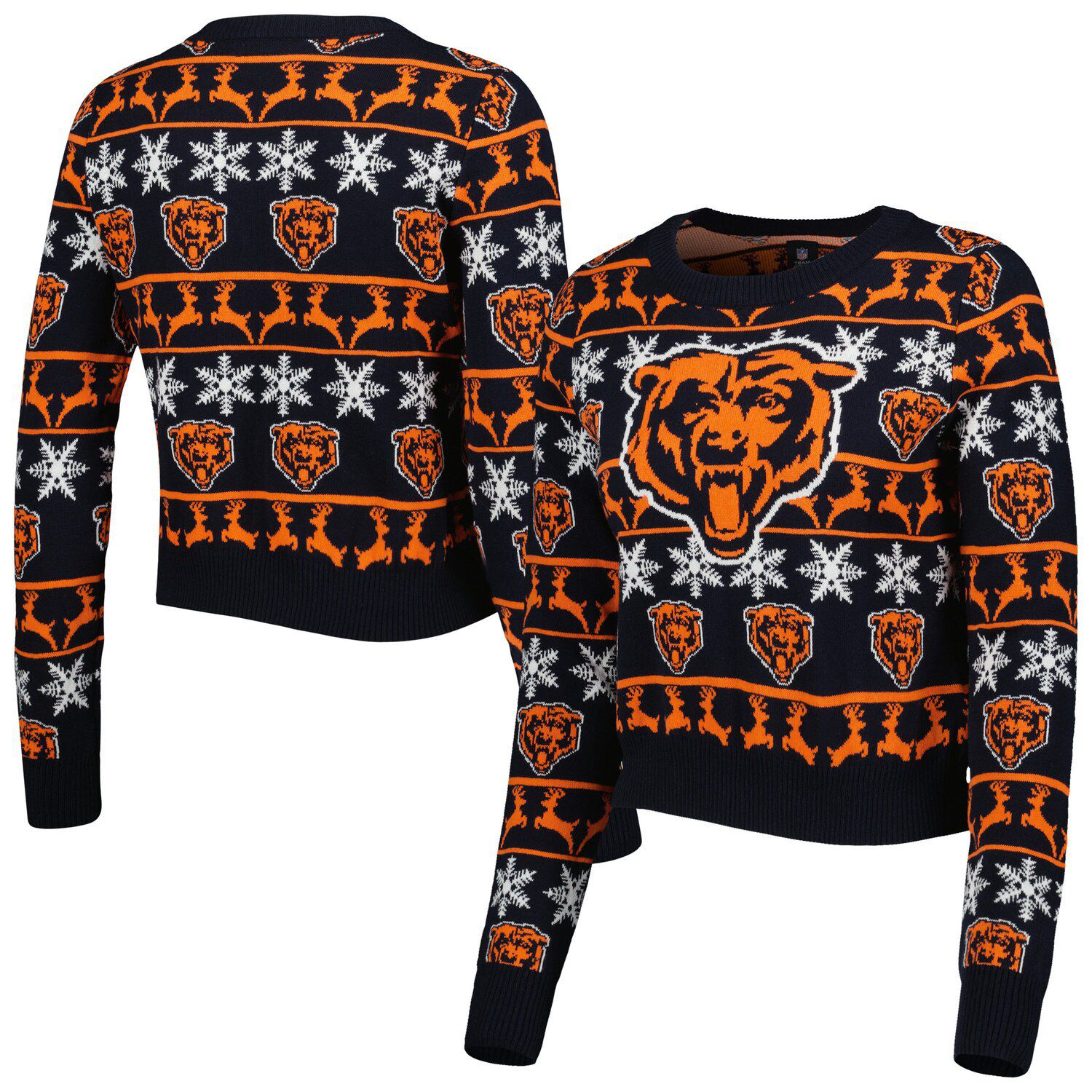 Men's Navy/Orange Denver Broncos Light Up Ugly Sweater