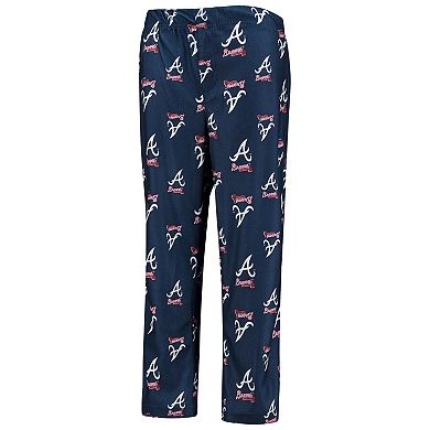 Youth Navy Atlanta Braves Printed Logo Pants