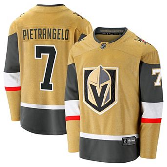 Men's Fanatics Branded Alex Pietrangelo Gold Vegas Golden Knights Alternate Premier Breakaway Player Jersey