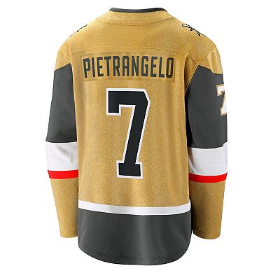 Men's Fanatics Branded Alex Pietrangelo Gold Vegas Golden Knights Alternate Premier Breakaway Player Jersey