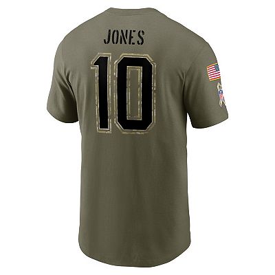 Men s Nike Mac Jones Olive New England Patriots 2022 Salute To Service Name Number T