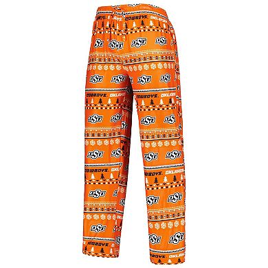 Men's Concepts Sport Orange Oklahoma State Cowboys Swivel Long Sleeve T-Shirt & Pants Sleep Set