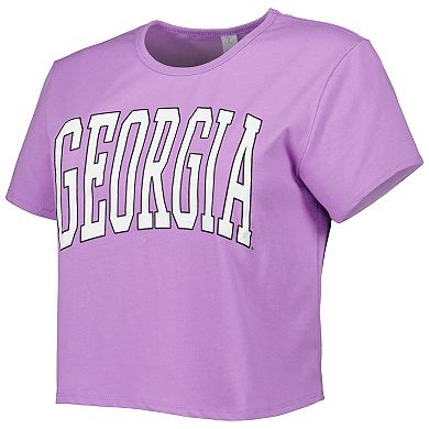 Women's ZooZatz Purple Georgia Bulldogs Core Fashion Cropped T-Shirt