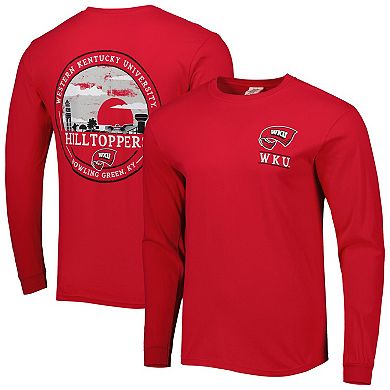Men's Red Western Kentucky Hilltoppers Circle Campus Scene Long Sleeve T-Shirt