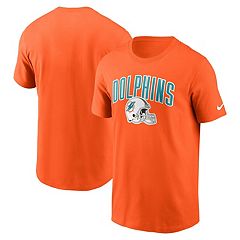 Men's Starter Orange/Aqua Miami Dolphins Throwback League Raglan Long  Sleeve Tri-Blend T-Shirt