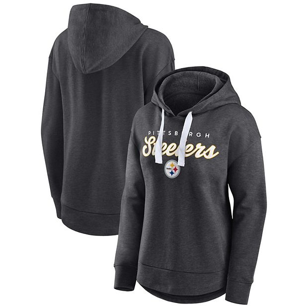 Men's Fanatics Branded Heathered Gray Pittsburgh Steelers Team Logo  Pullover Hoodie