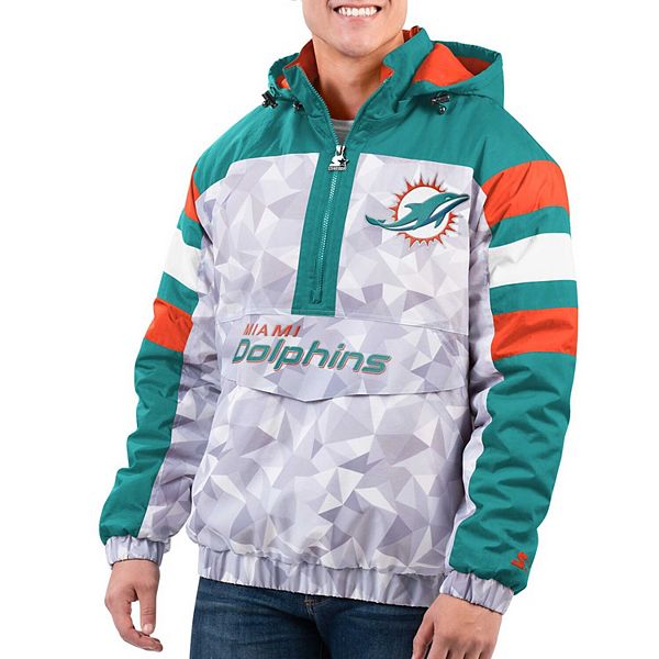 Lids Miami Dolphins Antigua Fortune Quarter-Zip Pullover Jacket - Oatmeal