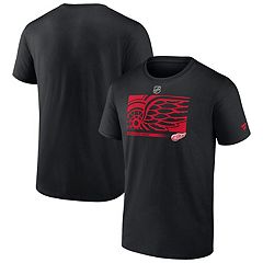 Men's Fanatics Branded Black/Red Detroit Red Wings Authentic Pro Rink Tech  T-Shirt