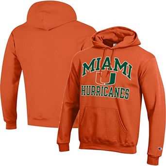 Men's Champion Orange Miami Hurricanes High Motor Pullover Hoodie