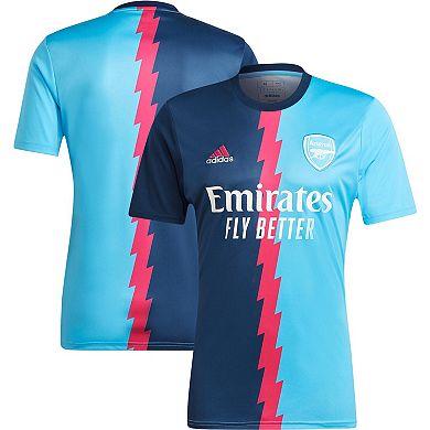 Men's adidas Light Blue/Navy Arsenal 2023/24 Pre-Match Top